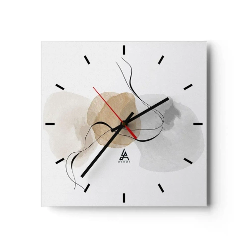 Wandklok - Klok - Lucht kralen - 30x30 cm