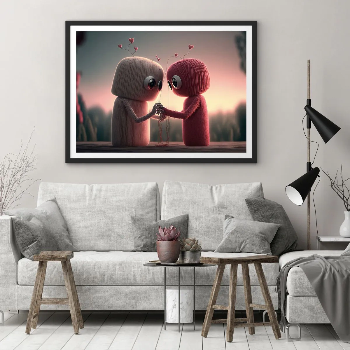 Poster in een zwarte lijst - Iedereen mag liefhebben - 70x50 cm