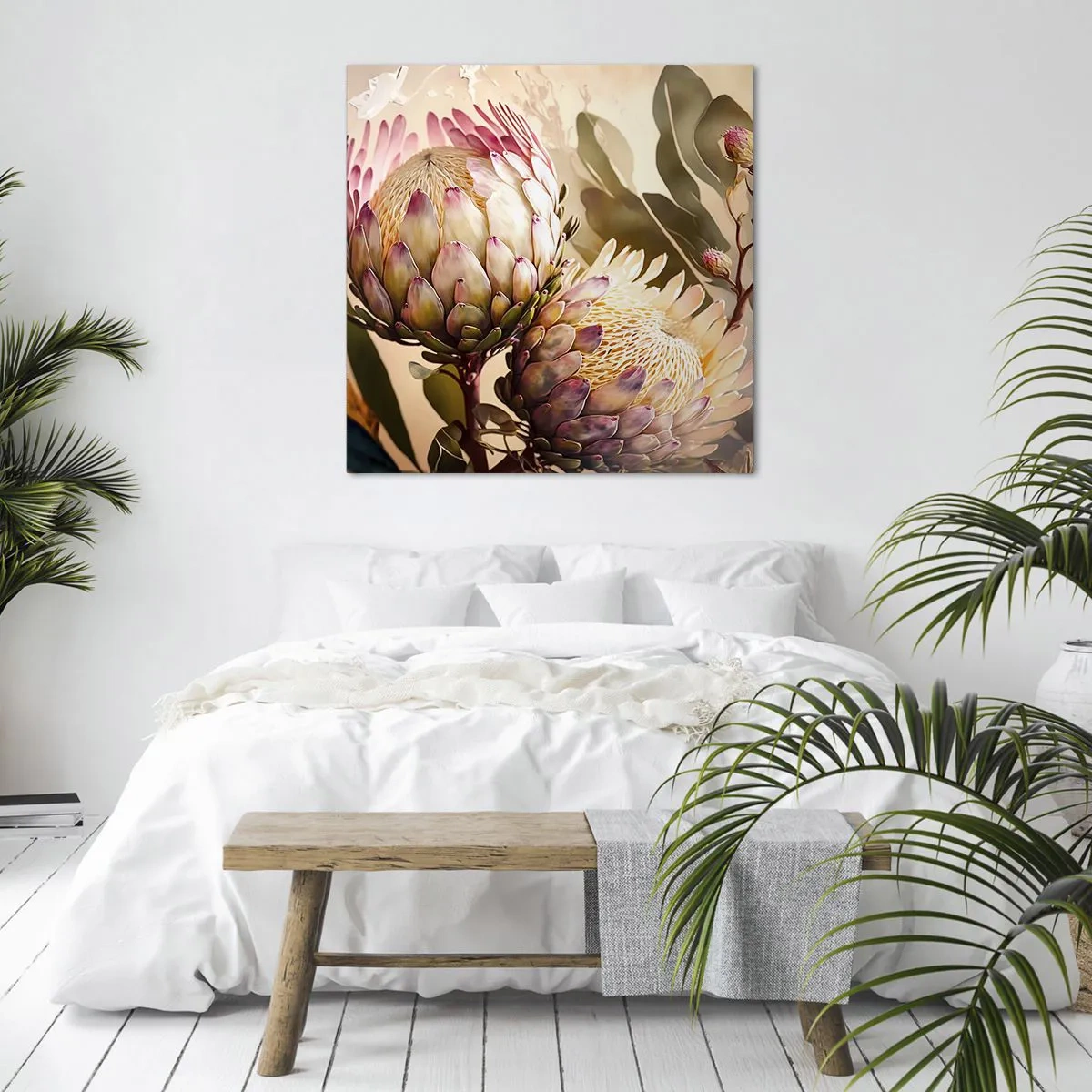 Schilderen op canvas - Teeder omarmd - 30x30 cm