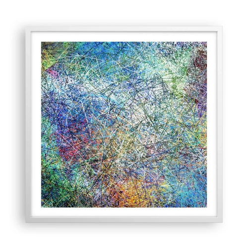 Poster in een witte lijst - Het is niet zo eenvoudig - 60x60 cm