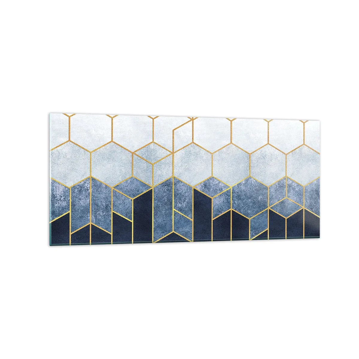 Schilderen op glas - Compositie in een gesyncopeerd ritme - 120x50 cm