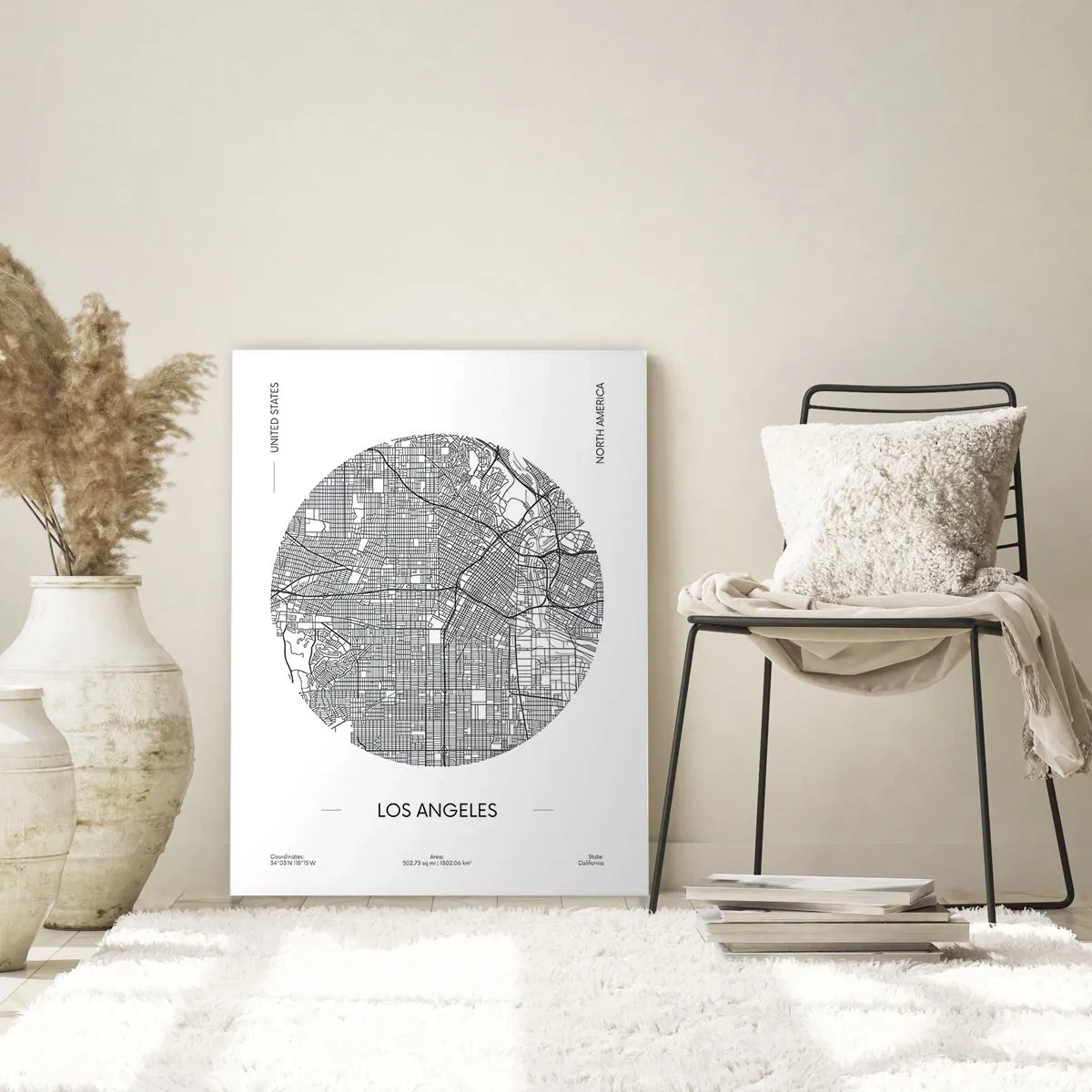 Schilderen op glas - Anatomie van Los Angeles - 70x100 cm