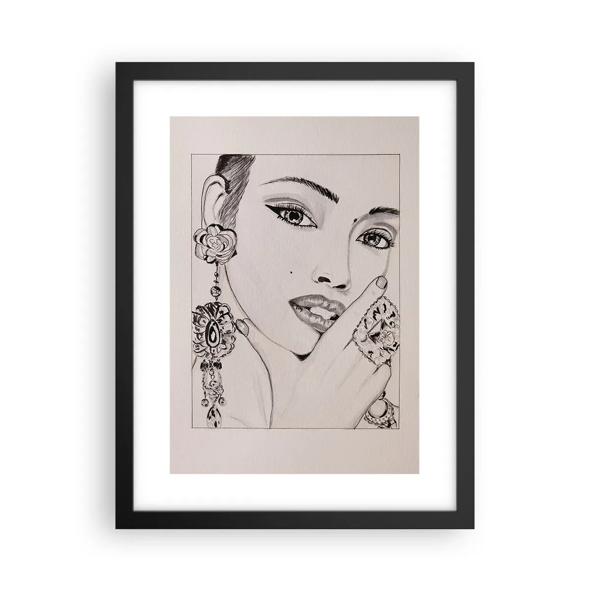 Poster in een zwarte lijst - Het mooiste juweeltje - 30x40 cm