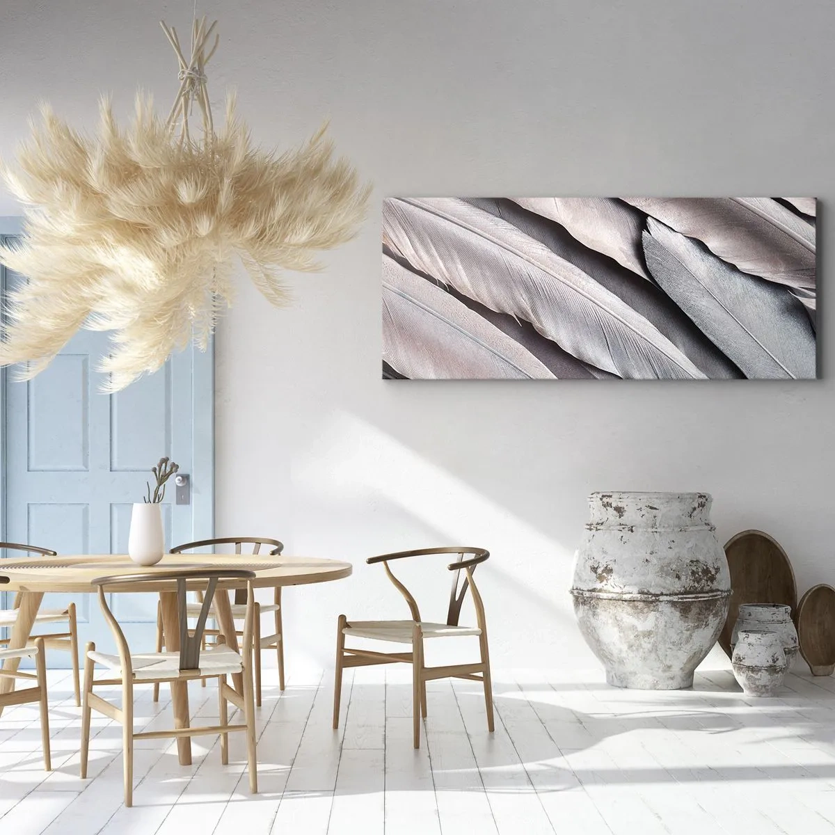 Schilderen op canvas - In roze zilver - 160x50 cm