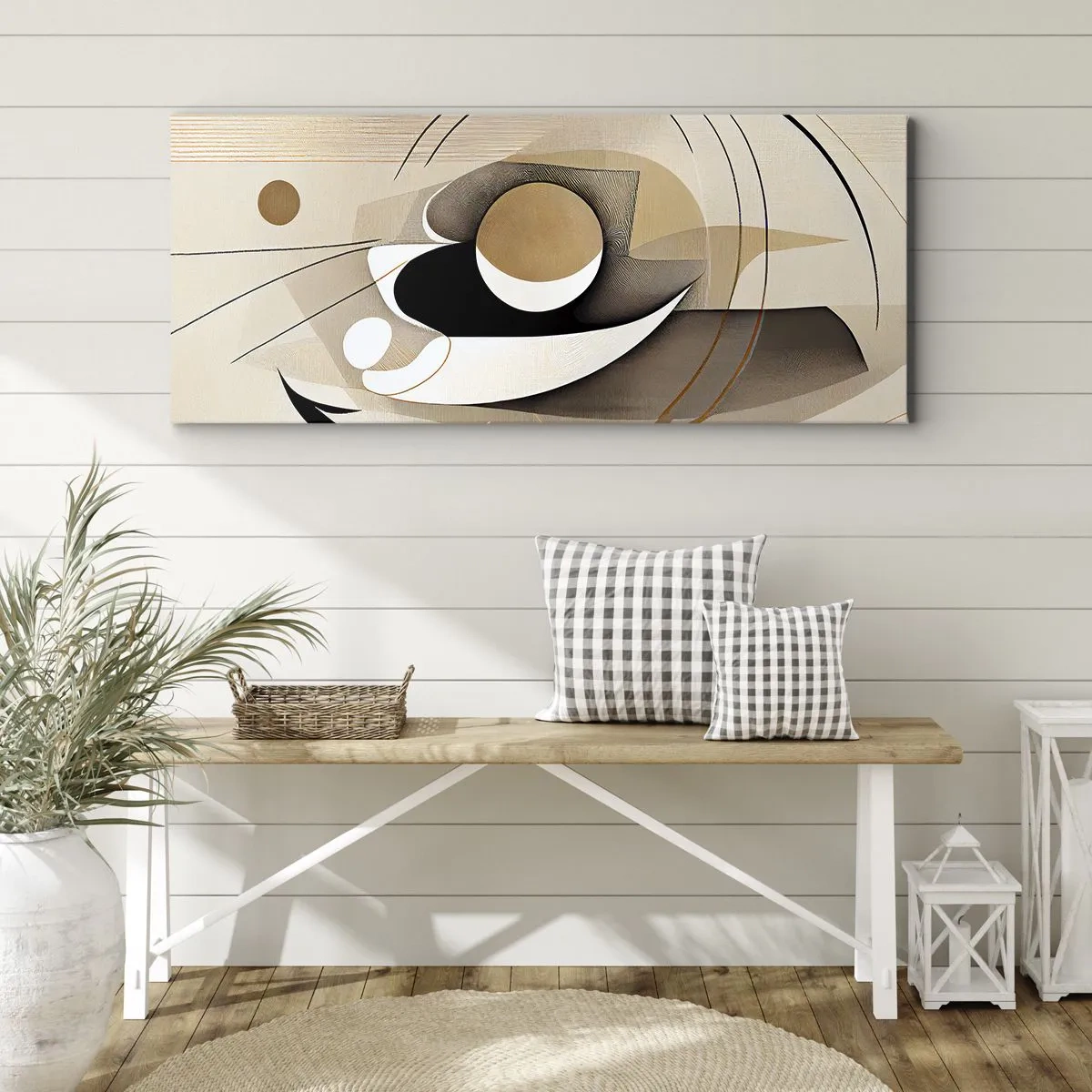 Schilderen op canvas - Compositie: de essentie van de dingen - 100x40 cm