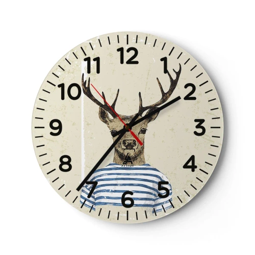 Wandklok - Klok - Omdat ik van gestreepte t-shirts hou! - 30x30 cm