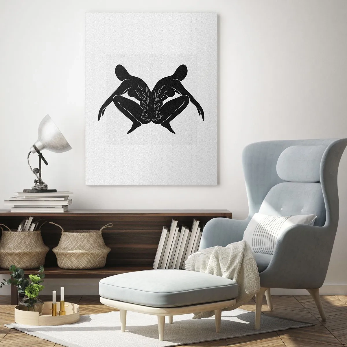 Schilderen op glas - Een gemeenschappelijke ziel - 80x120 cm