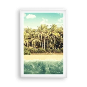 Poster in een witte lijst - Hoe zit het hier? - 61x91 cm