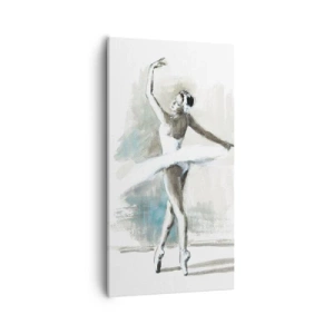 Schilderen op canvas - Betoverd in een zwaan - 55x100 cm