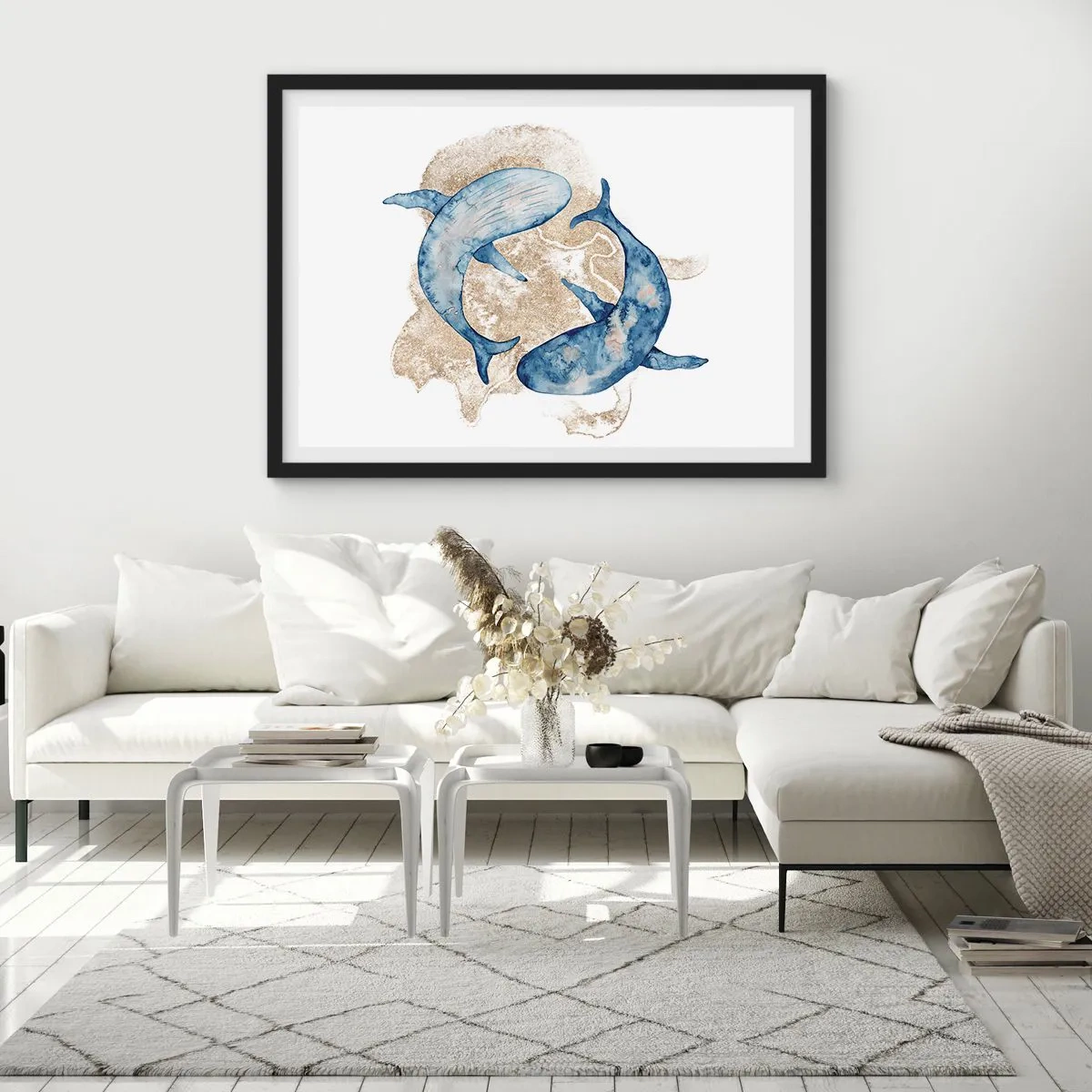 Poster in een zwarte lijst - Vriendschap of liefde? - 70x50 cm