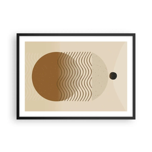 Poster in een zwarte lijst - Over de oorsprong van geometrische figuren - 70x50 cm