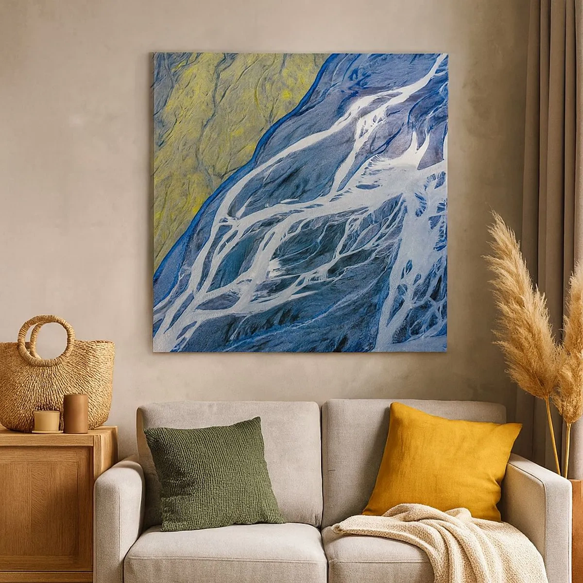 Schilderen op canvas - Rotstekeningen van de natuur - 30x30 cm