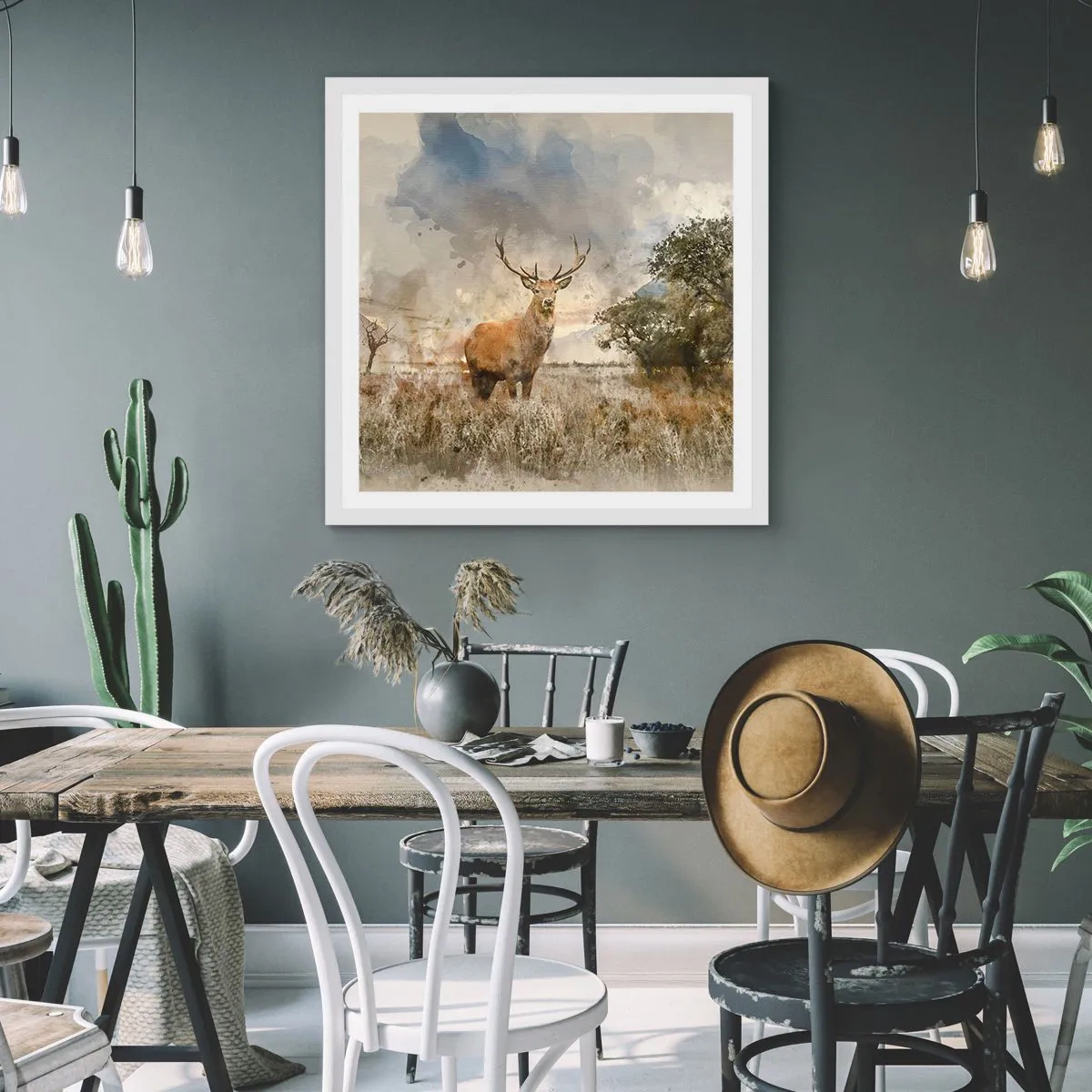 Poster in een witte lijst - Waardigheid - kracht - waardigheid - 50x50 cm