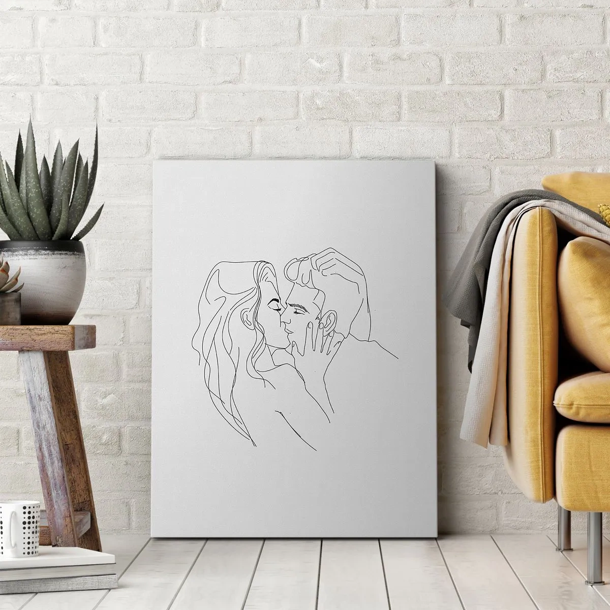 Schilderen op canvas - Dezelfde regel - 70x100 cm