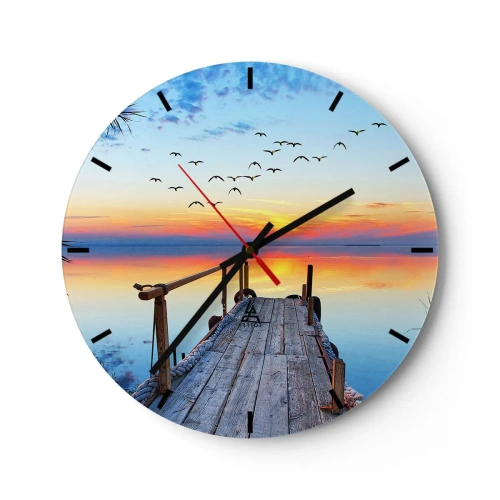 Wandklok - Klok - Het is tijd om terug te gaan... - 40x40 cm