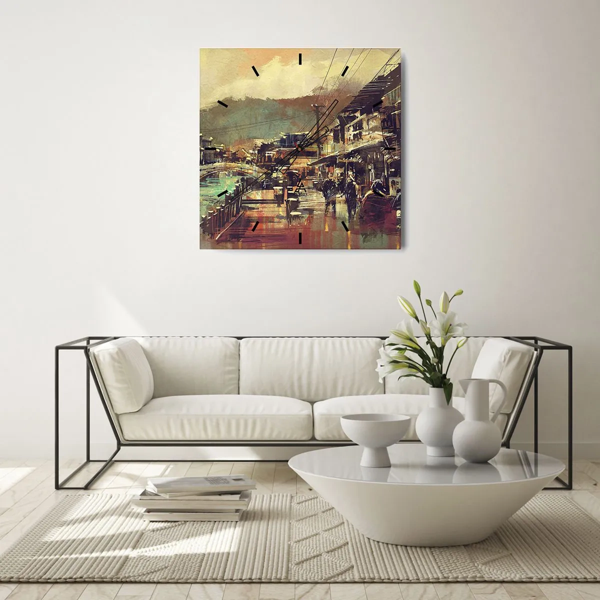 Wandklok - Klok - Het leven als een rijkdom aan grijs - 40x40 cm