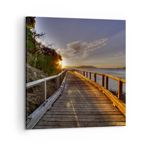Schilderen op canvas - Ga, blijf naar de zon gaan - 60x60 cm