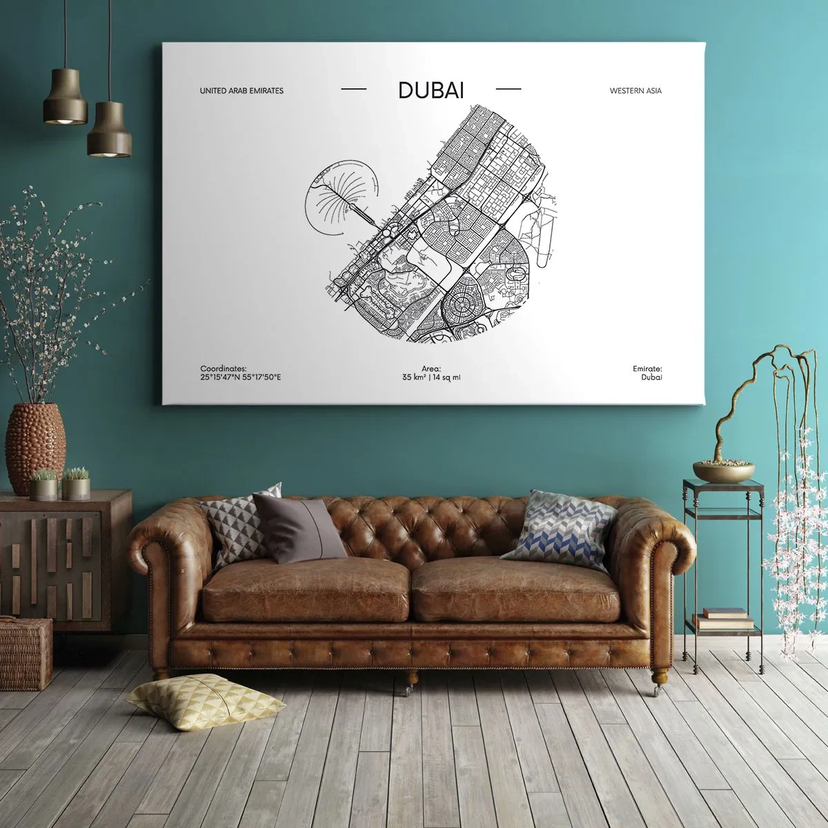 Schilderen op canvas - Anatomie van Dubai - 70x50 cm