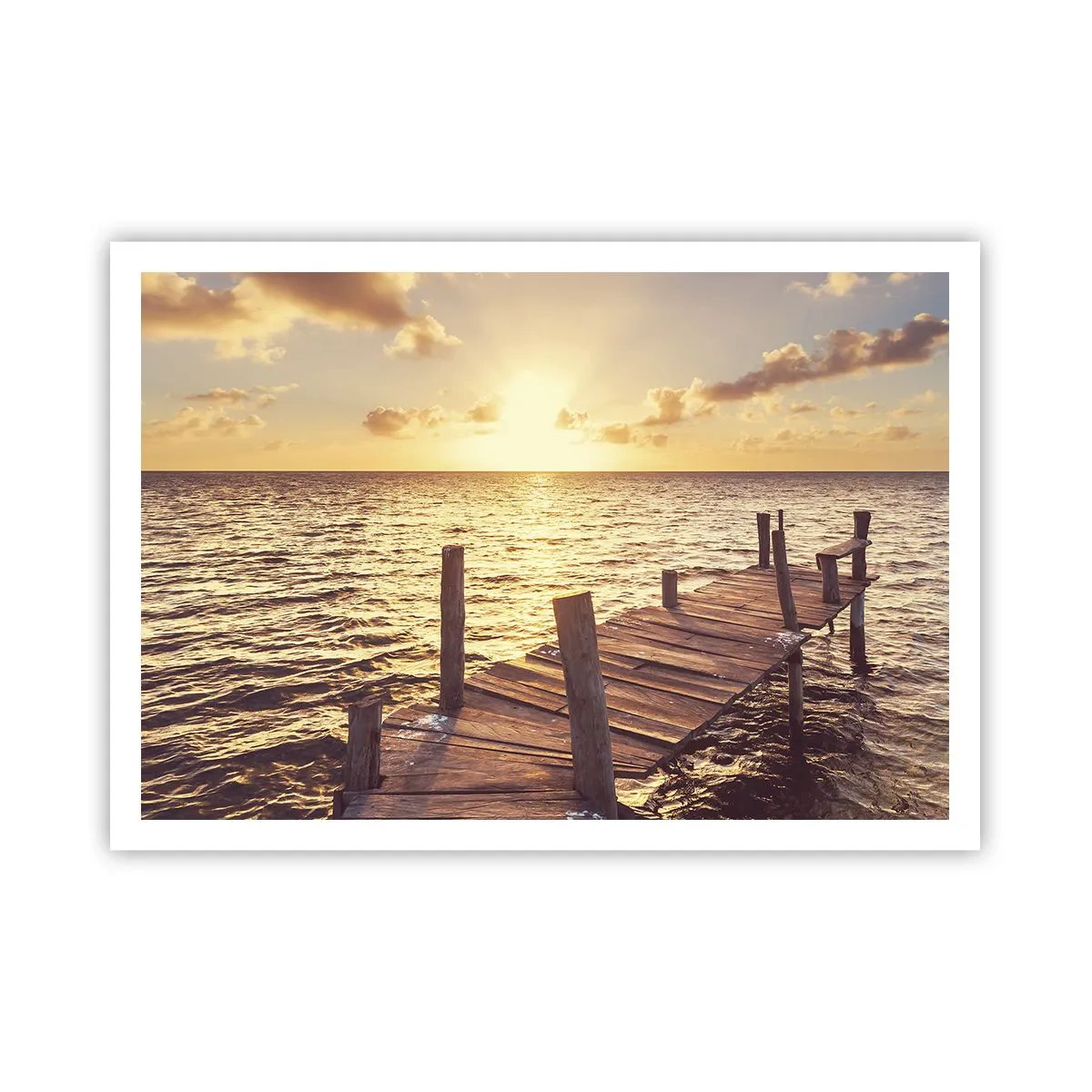Poster - Het gouden land van zachtheid - 100x70 cm