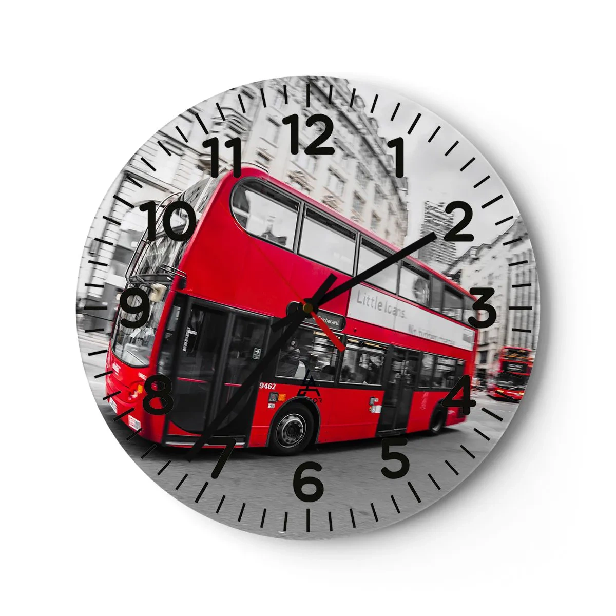 Wandklok - Klok - Londen traditioneel - by bus - 40x40 cm
