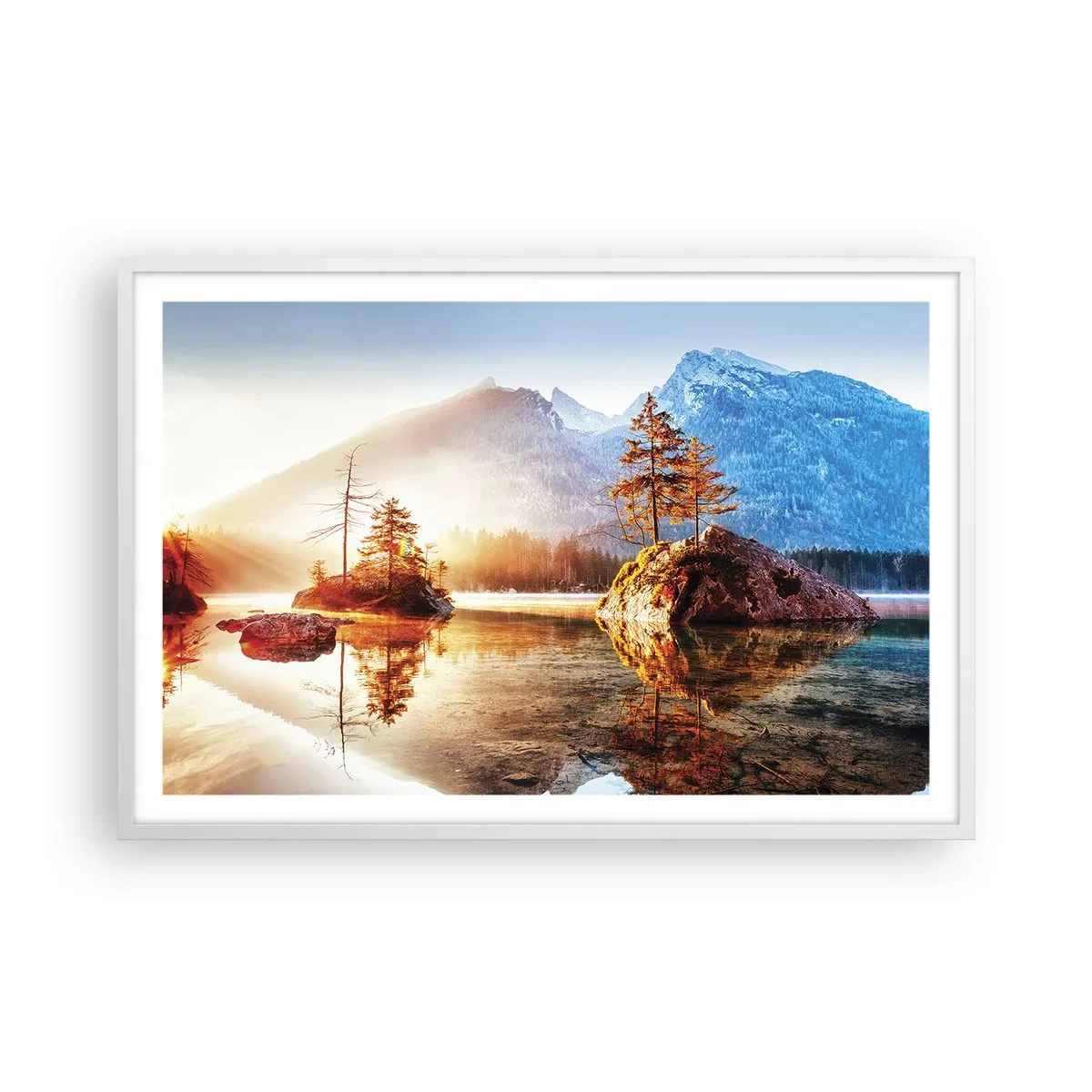 Poster in een witte lijst - De natuur in een nieuw licht - 91x61 cm