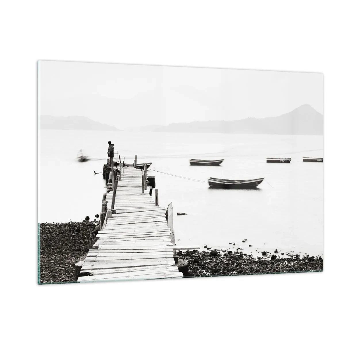 Schilderen op glas - Stil en schoon boven het water - 120x80 cm