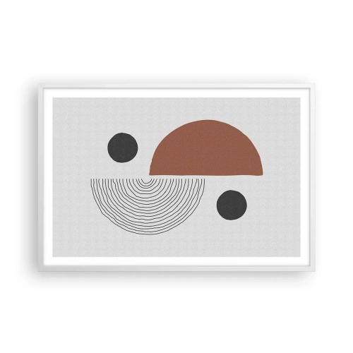 Poster in een witte lijst - Perfectie van het wiel - 91x61 cm