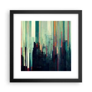 Poster in een zwarte lijst - Futuristische stad - 30x30 cm