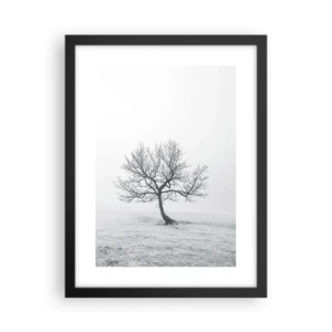 Poster in een zwarte lijst - Tegen het niets - 30x40 cm