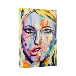 Schilderen op glas - Kijk haar recht in de ogen - 50x70 cm