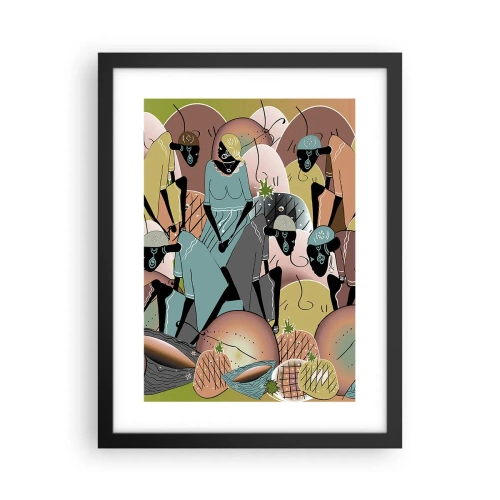 Poster in een zwarte lijst - Er komt een geweldige vakantie aan - 30x40 cm