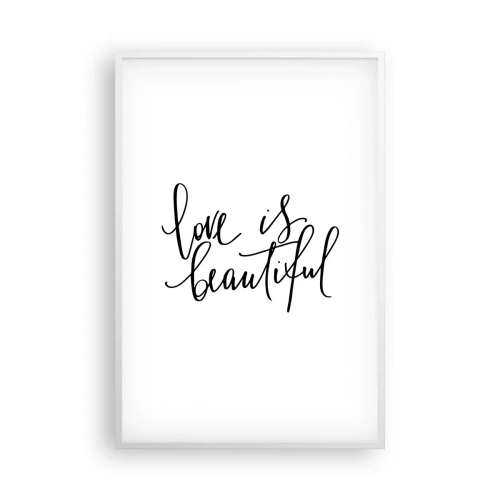 Poster in een witte lijst - Lees en herhaal - 61x91 cm