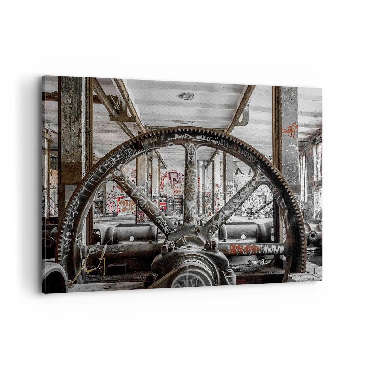 Schilderen op canvas - Het geheime leven van de fabriek - 100x70 cm