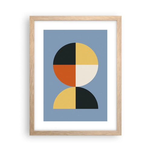 Een poster in een licht eiken lijst - Kijk en tel - 30x40 cm