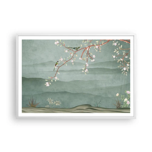 Poster in een witte lijst - Lente, oh jij bent het - 100x70 cm