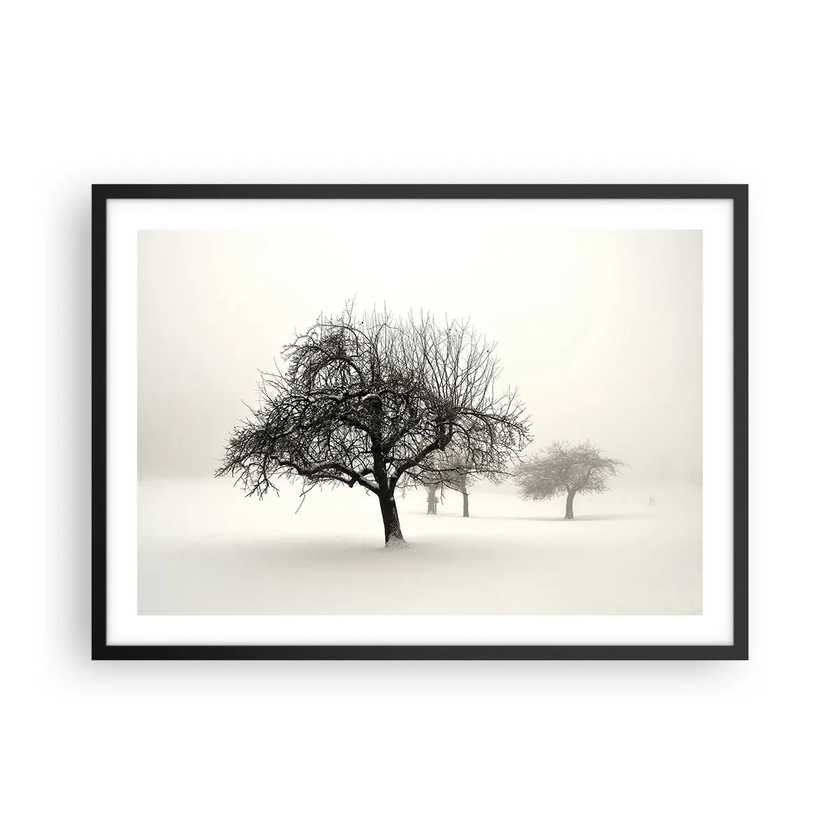 Poster in een zwarte lijst - Winterslaap - 70x50 cm
