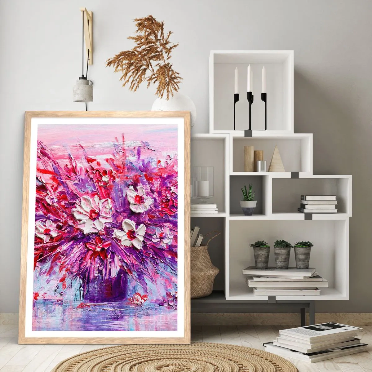 Een poster in een licht eiken lijst - Onschuld en passie - 50x70 cm