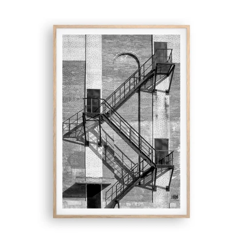 Een poster in een licht eiken lijst - Industriële stijl - 70x100 cm