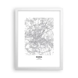 Poster in een witte lijst - Romeinse cirkel - 30x40 cm