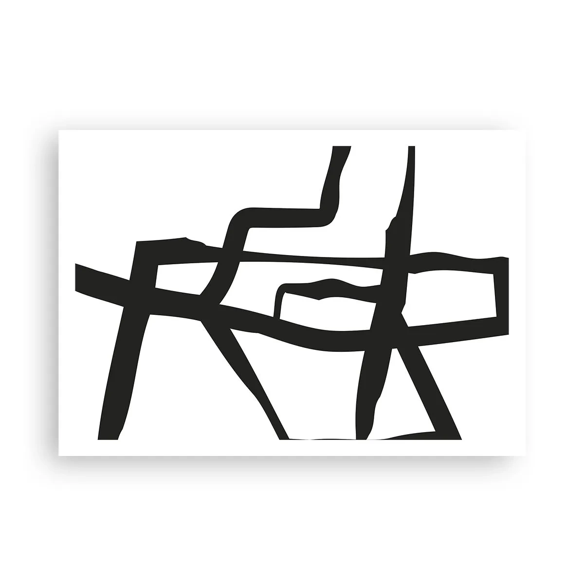 Poster - Zwart-wit ontwerp - 100x70 cm