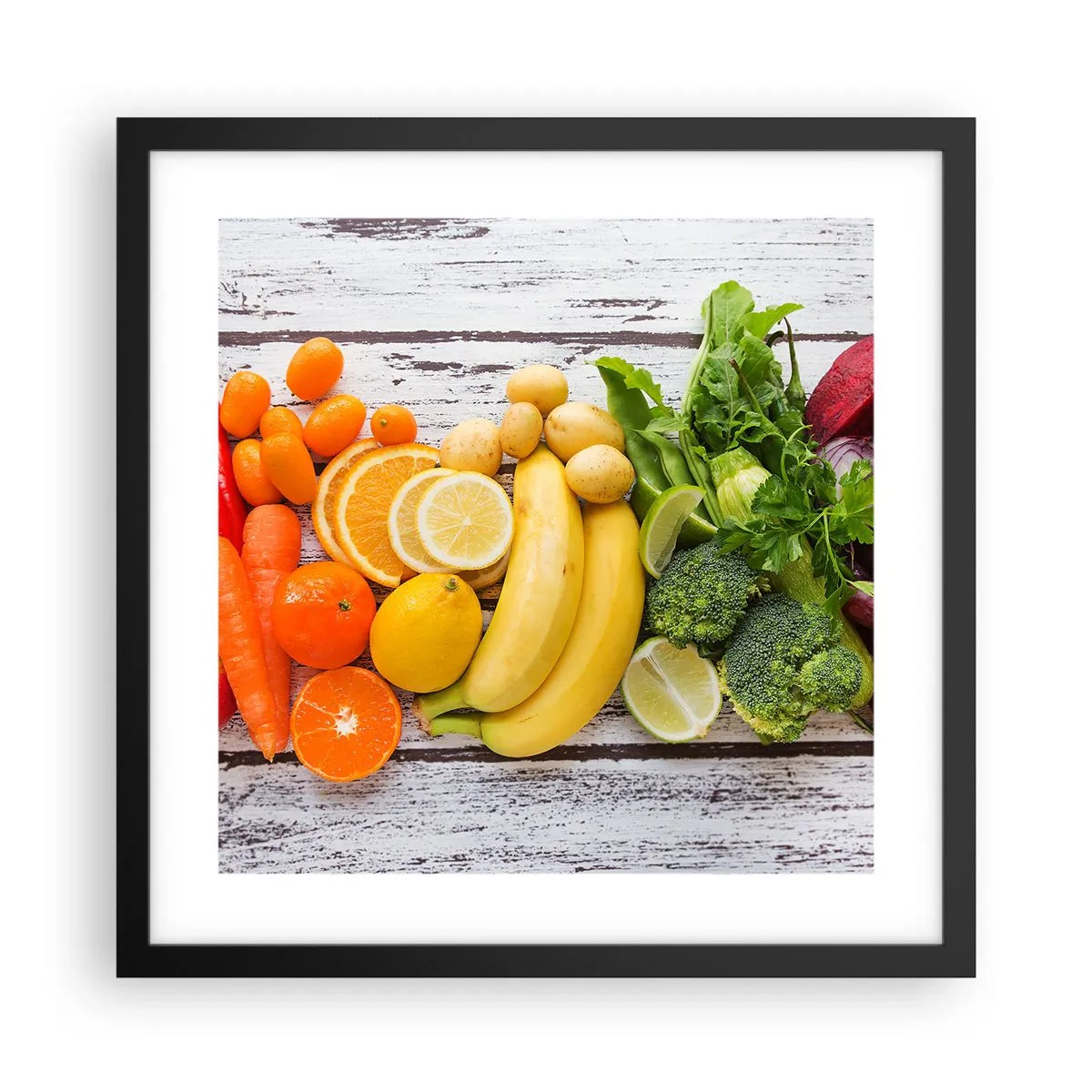 Poster in een zwarte lijst - Het is niet genoeg? - 40x40 cm