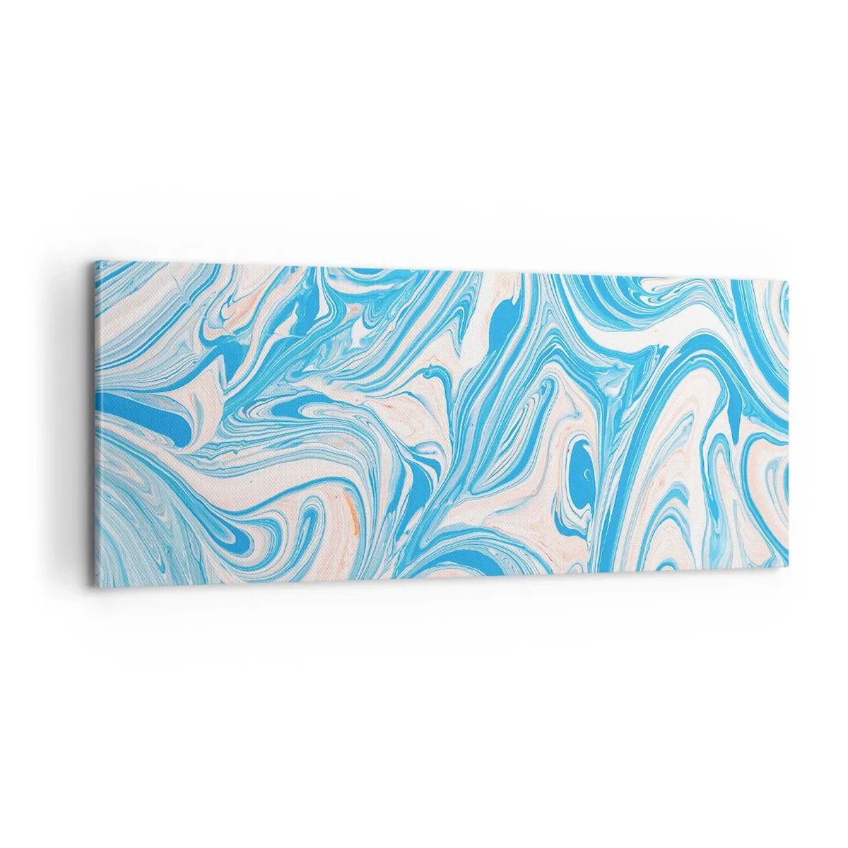 Schilderen op canvas - Moeras in turkoois - 100x40 cm