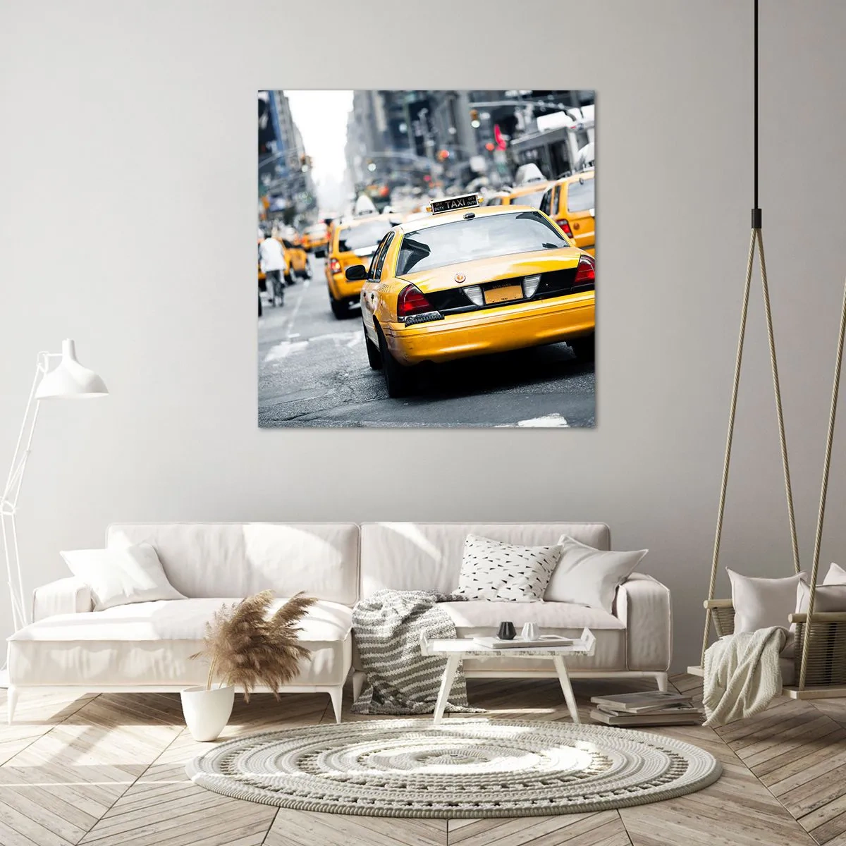 Schilderen op canvas - Alleen in deze stad - 30x30 cm