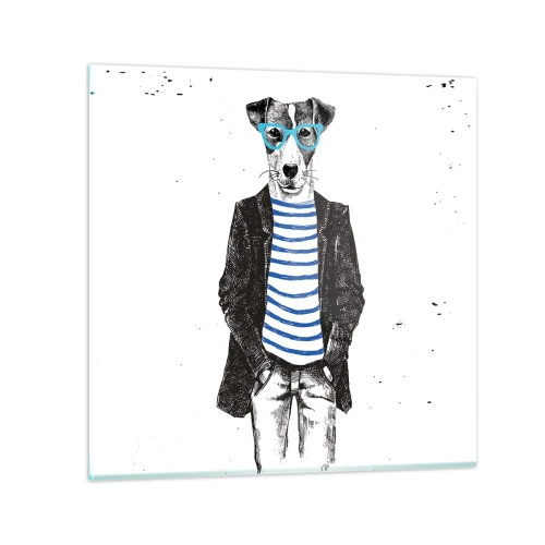Schilderen op glas - God behoed! - 70x70 cm