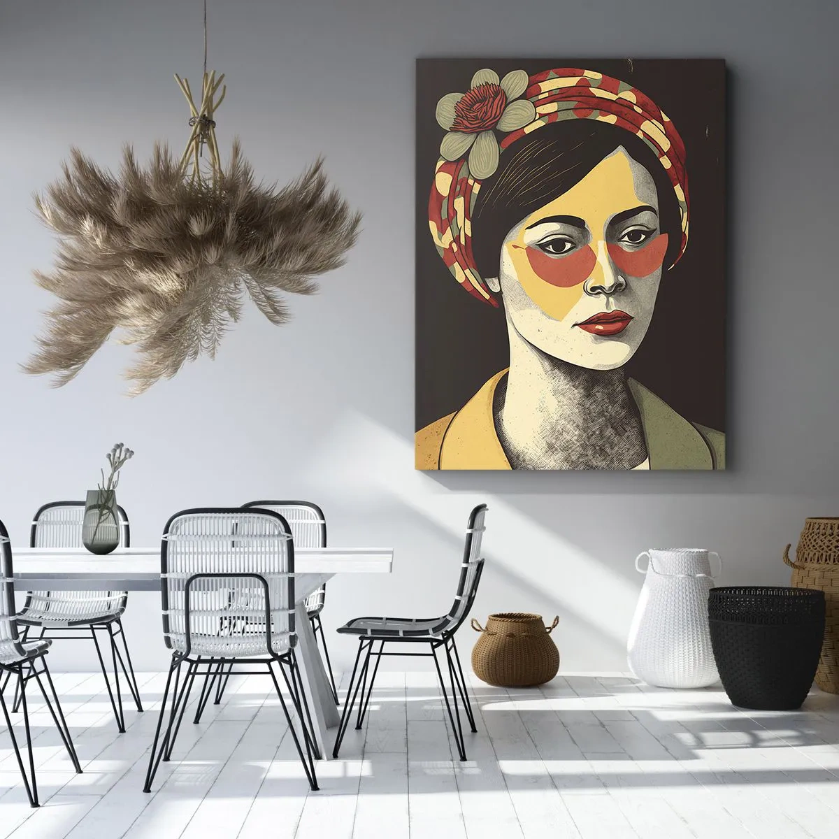 Schilderen op canvas - Koraal Dame - 55x100 cm