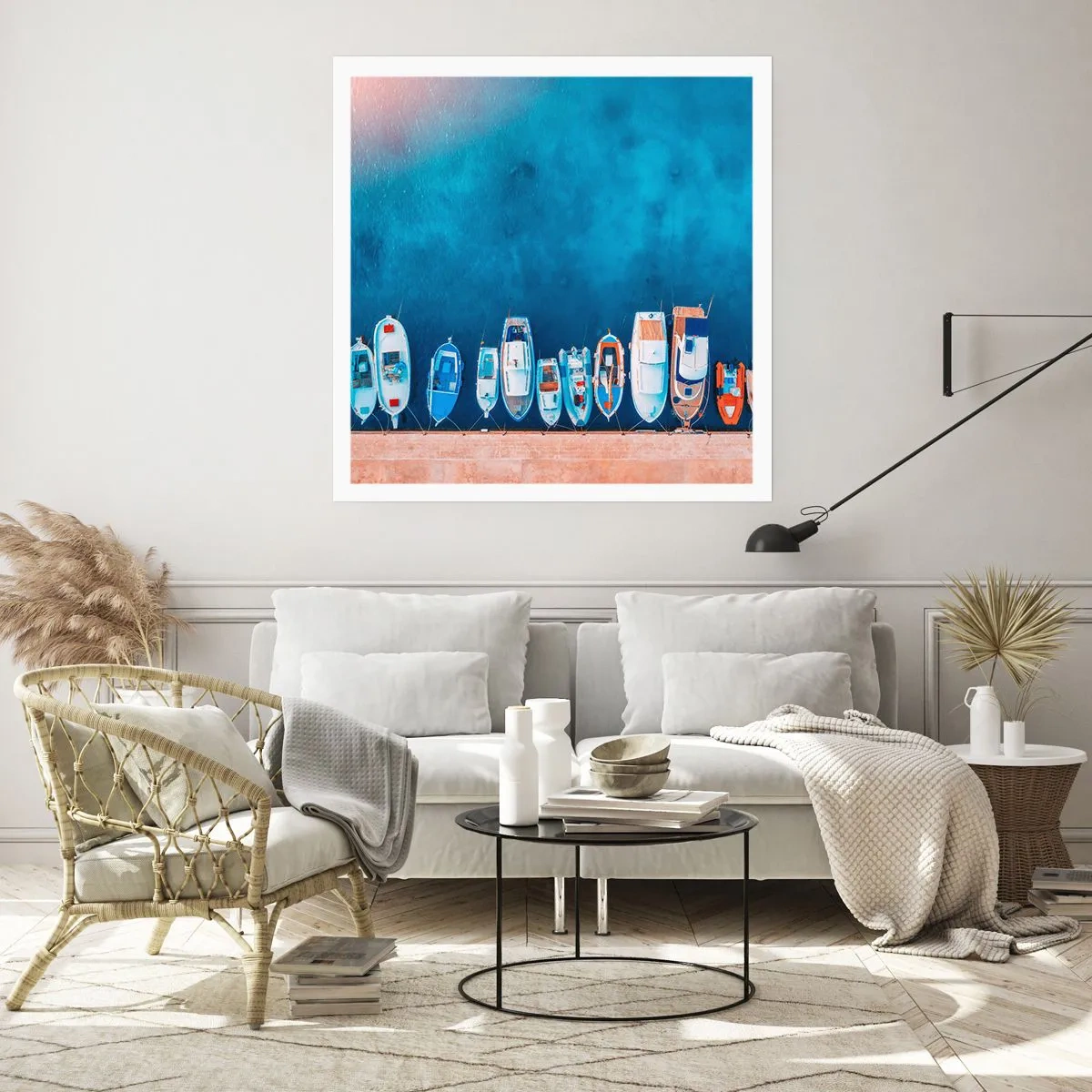 Poster - In één rij - 40x40 cm