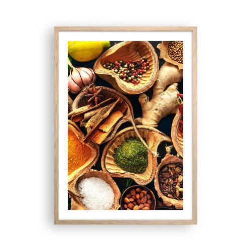 Een poster in een licht eiken lijst - Neem wat je wilt - 50x70 cm
