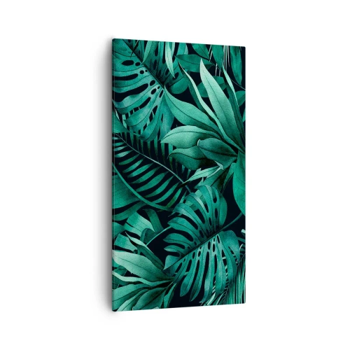 Schilderen op canvas - De diepte van tropisch groen - 55x100 cm
