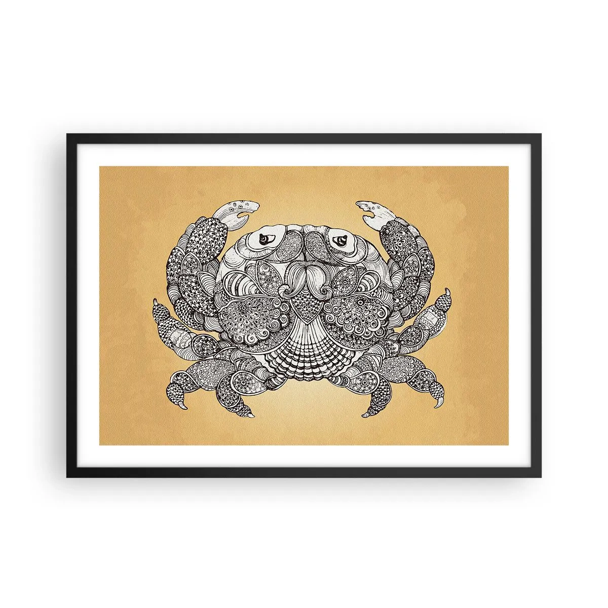 Poster in een zwarte lijst - Verhalen van meneer Krabs - 70x50 cm