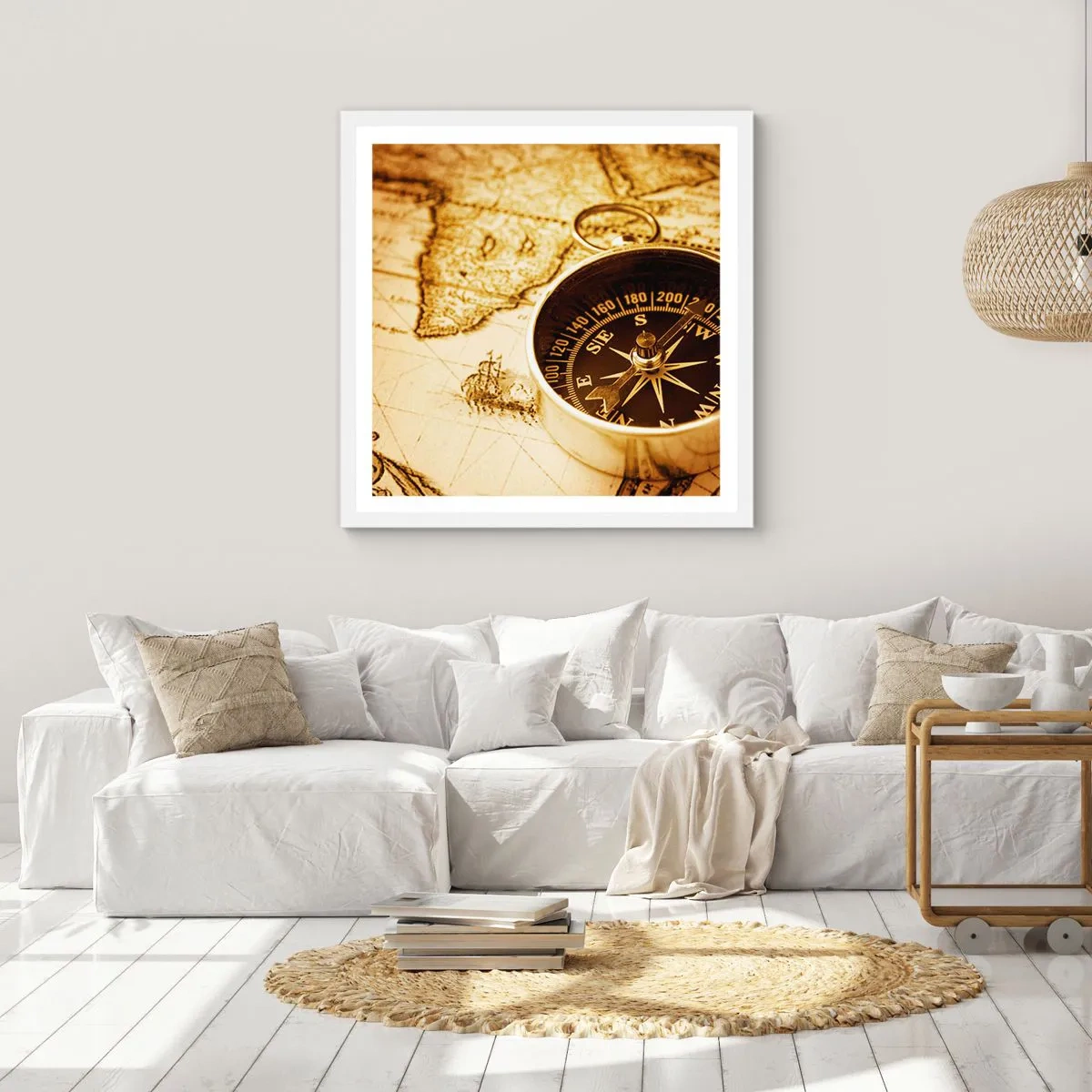 Poster in een witte lijst - Oost of west? - 50x50 cm